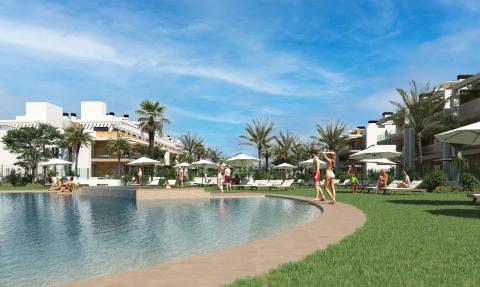 Apartamento con jardín de 120 m2 y terraza de 31 m2 en la residencia VELAPI GOLF