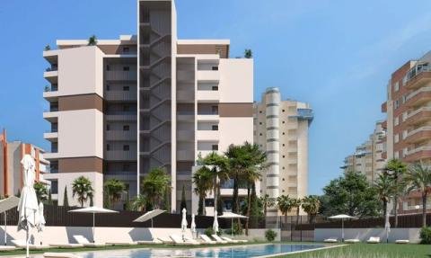 Modern apartments in an upscale neighborhood near a pine park