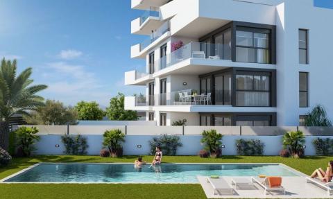 Moderne Wohnungen mit einer großen Terrasse von 56 m2 und einem Garten von 70 oder 170 m2