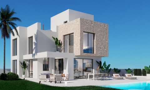 Stylish villa in the elite area of ​​Finistrat, Elevator and semi-basement optional