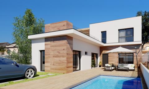 Complex of 24 one level villas or on 2 floors with private pool, terraced area and solarium 