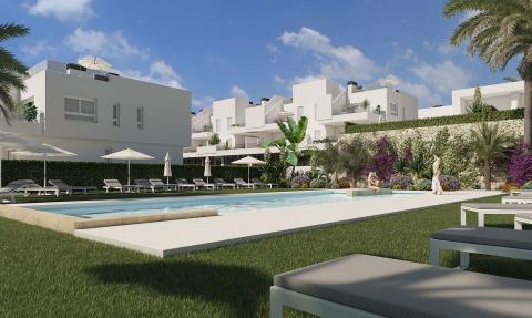 Penthouse overlooking the mountains and citrus gardens with summer kitchen in La Finca Golf, Algorfa
