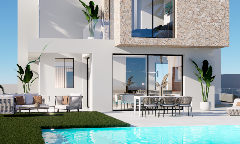 Stilvolle Villa im Eliteviertel von Finistrat mit einem Souterrain ab 187m2, einem Pool ab 34m2 und einem Aufzug*optional