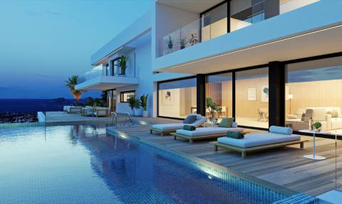 Villa Marblau luxury modern villa for sale Residencial Jazmines Cumbre del Sol