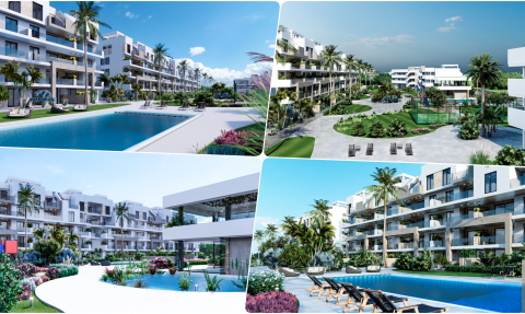Apartments in  Residences AREAbeach III with a garden in El Raso