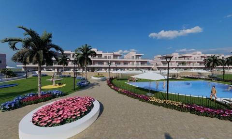Apartments in a new modern  complex with a large terrace, next to the HIGUERICAS beach