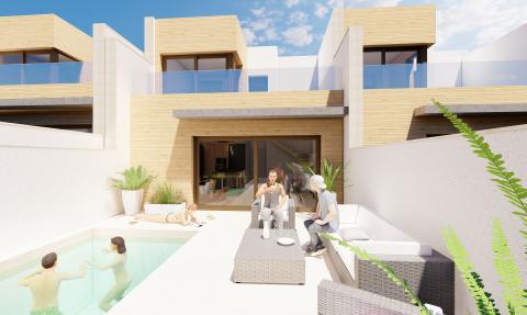 Semi-detached villa in La Finca Golf with infinity pool and basement