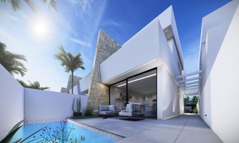 Linked and semi detached villas with private pools (650 metres from the beaches)