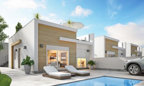 Corner villa with 15m2 pool and plot in Aviles, Murcia