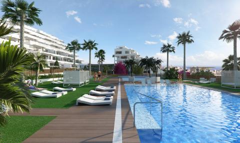 Apartments in the luxury complex Seascape Blue overlooking the sea and Benidorm